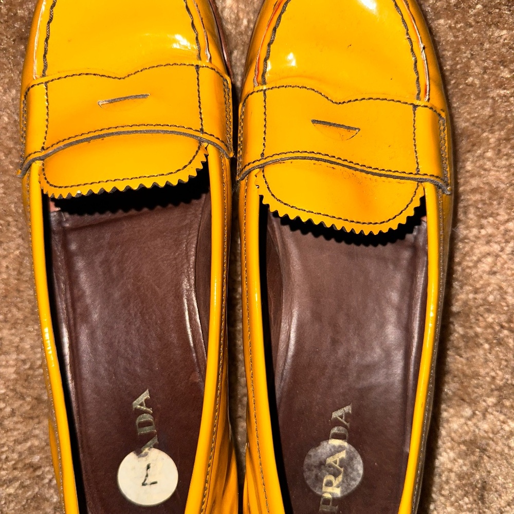 Prada Loafers Mustard